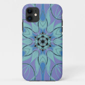 Cartoon Mandala Flower Blue en Paars Case-Mate iPhone Case (Achterkant)