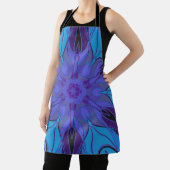 Cartoon Mandala Flower Blue en Paars Schort (Insitu)