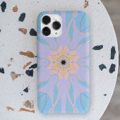 Cartoon Mandala Flower Blue en Yellow Case-Mate iPhone Case