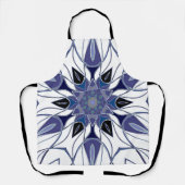 Cartoon Mandala Flower Blue Paars and White Schort (Voorkant)