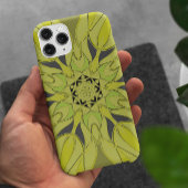 Cartoon Mandala Flower Green Case-Mate iPhone Case