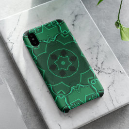 Cartoon Mandala Flower Green Case-Mate iPhone Case
