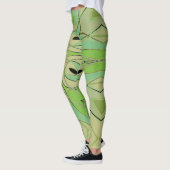 Cartoon Mandala Flower Green en Blue Leggings (Links)