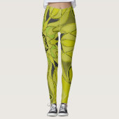 Cartoon Mandala Flower Green Leggings (Voorkant)