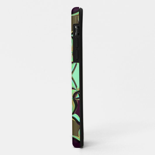 Cartoon Mandala Flower Green Paars and Black Case-Mate iPhone Case (Achterkant/links)