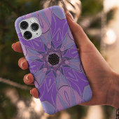 Cartoon Mandala Flower Paars Pink and Blue Case-Mate iPhone Case