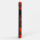 Cartoon Mandala Flower Red en Blauwgroen Case-Mate iPhone Case (Achterkant/rechts)