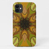 Cartoon Mandala Flower Yellow en Green Case-Mate iPhone Case (Achterkant)