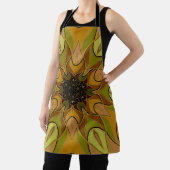 Cartoon Mandala Flower Yellow en Green Schort (Insitu)