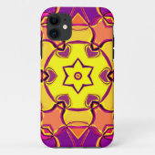 Cartoon Mandala Flower Yellow Oranje and Pink Case-Mate iPhone Case (Achterkant)
