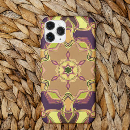 Cartoon Mandala Flower Yellow Paars en Oranje Case-Mate iPhone Case