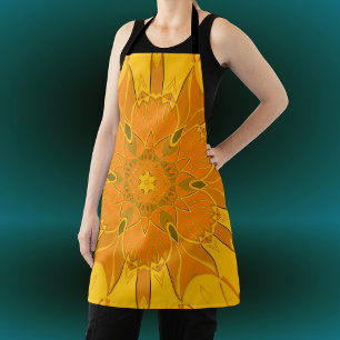 Cartoon Mandala Flower Yellow Schort
