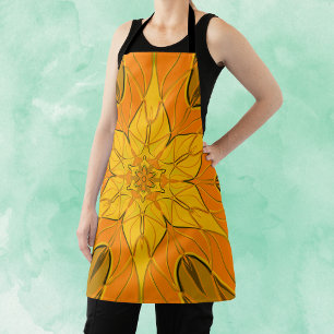Cartoon Mandala Flower Yellow Schort