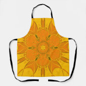 Cartoon Mandala Flower Yellow Schort (Voorkant)