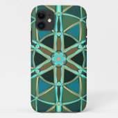 Cartoon Mandala Groen Blauw en geel Case-Mate iPhone Case (Achterkant)
