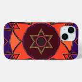 Cartoon Mandala Paarse en Sinaasappel Case-Mate iPhone Case (Achterkant (horizontaal))