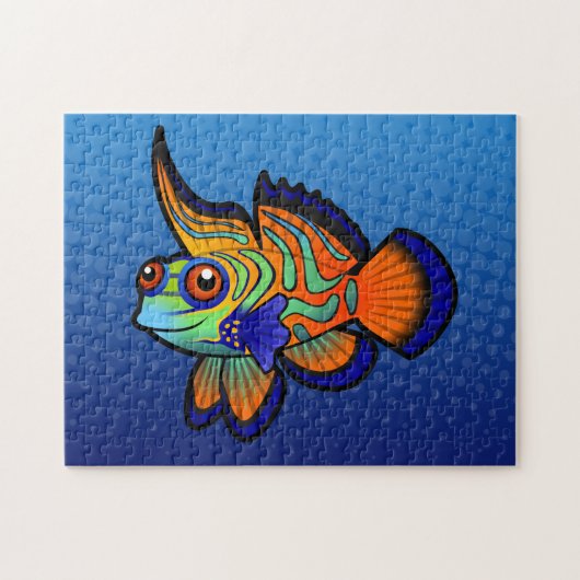 Cartoon Mandarijn / Dragonet Fish Legpuzzel (Horizontaal)