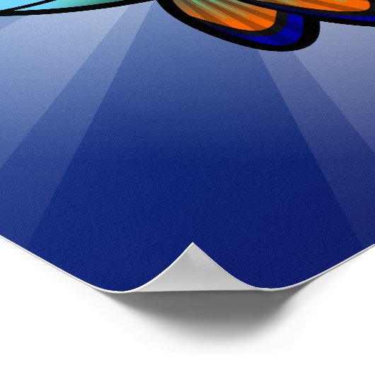 Cartoon Mandarijn / Dragonet Fish Poster (Hoek)