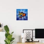Cartoon Mandarin / Pitvis Poster (Thuiskantoor)