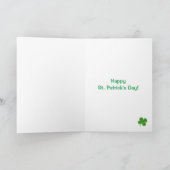 Cartoon Mannelijke Facemask Beer St Patricks Day Kaart (Binnen)
