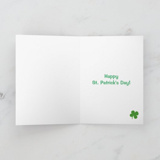 Cartoon Mannelijke Facemask Beer St Patricks Day Kaart (Binnen)