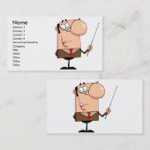 cartoon mannelijke leraar visitekaartje (Voorkant / Achterkant)