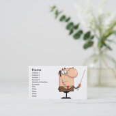 cartoon mannelijke leraar visitekaartje (Staand voorkant)