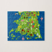 Cartoon Map of Asia Puzzle Legpuzzel (Horizontaal)