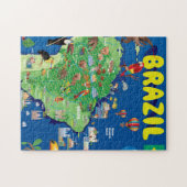 Cartoon Map of Brazilië Legpuzzel (Horizontaal)