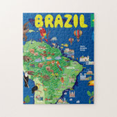 Cartoon Map of Brazilië Legpuzzel (Verticaal)