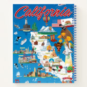 Cartoon Map of California Notitieboek (Achterkant)