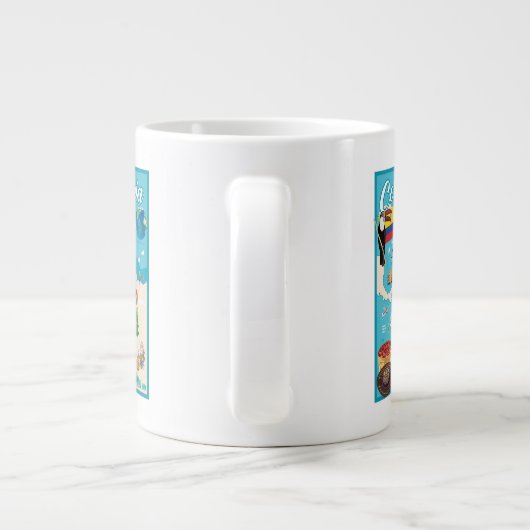 Cartoon Map of Colombia Grote Koffiekop (Achterkant)