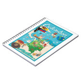 Cartoon Map of Colombia Notitieboek (Linkerzijde)