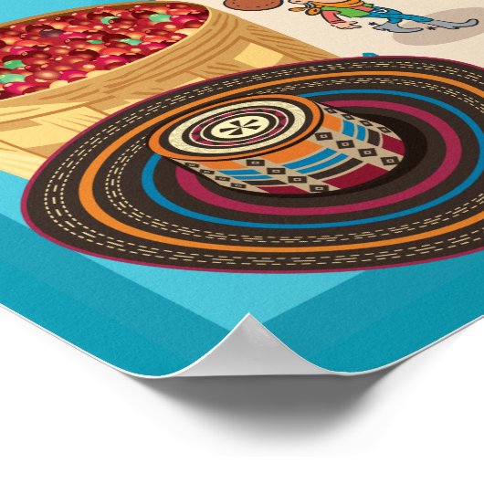 Cartoon Map of Colombia Poster (Hoek)