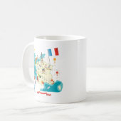 Cartoon Map of France Koffiemok (Voorkant links)