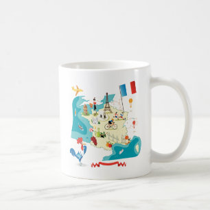 Cartoon Map of France Koffiemok