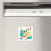 Cartoon Map of France Magneet (Insitu (Vaatwasser))