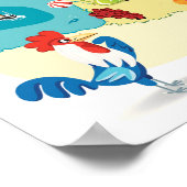 Cartoon Map of France Poster (Hoek)