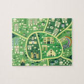 Cartoon Map of Milan Puzzle Legpuzzel (Horizontaal)