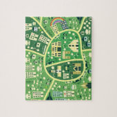 Cartoon Map of Milan Puzzle Legpuzzel (Verticaal)