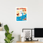 Cartoon Map of Rhode Island Poster (Thuiskantoor)