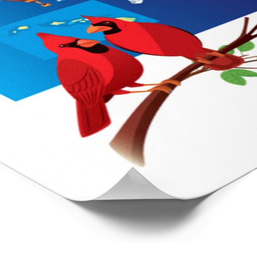 Cartoon Map of USA Poster (Hoek)