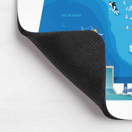 Cartoon Map van Florida Muismat (Hoek)