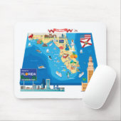 Cartoon Map van Florida Muismat (Met muis)