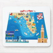 Cartoon Map van Florida Muismat (Voorkant)