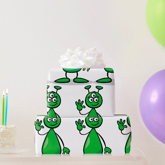 Cartoon Martian Cadeaupapier