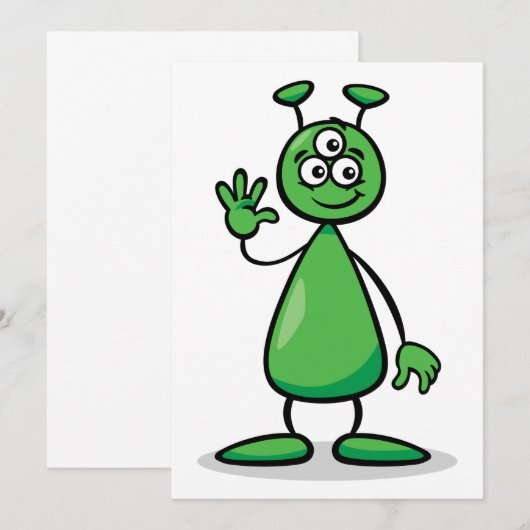 Cartoon Martian Kaart (Voorkant / Achterkant)