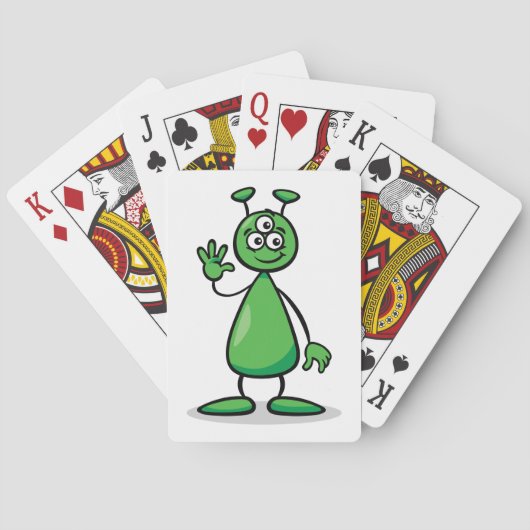 Cartoon Martian Pokerkaarten (Achterkant)