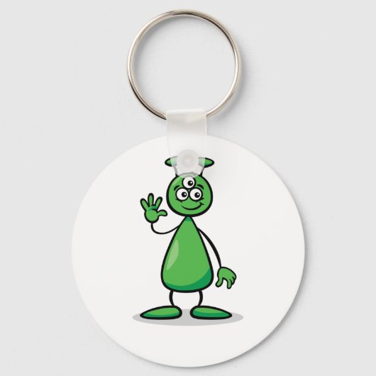 Cartoon Martian Sleutelhanger (Voorkant)