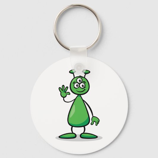 Cartoon Martian Sleutelhanger (Achterkant)